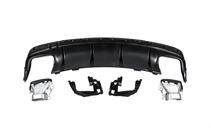 Mercedes CLA C117 2013-2019 Difusor Trasero Black (Diseño CLA45 con Salidas) foto 5