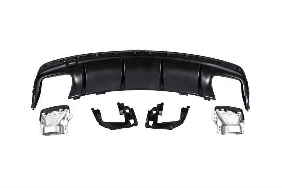Mercedes CLA C117 2013-2019 Difusor Trasero Black (Diseño CLA45 con Salidas) Foto 5