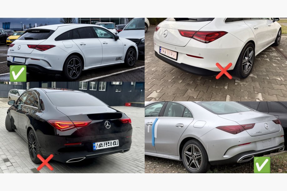 Mercedes CLA C118 2019- Difusor trasero con salidas de escape (diseño CLA35) Foto 4