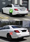 Mercedes E-class W213 2016-2023 Difusor trasero con salidas E63-Design Negro (para AMG/AMG-Line 2016-2020) foto 2
