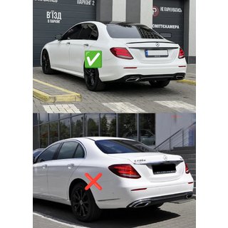 Difusor trasero con salidas E63-Design Negro (para AMG/AMG-Line 2016-2020) foto 2