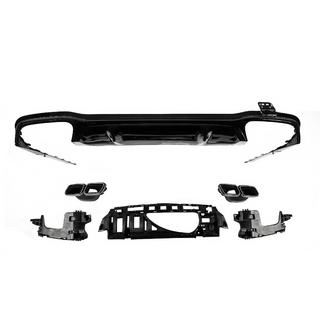 Difusor trasero con salidas E63-Design Negro (para AMG/AMG-Line 2016-2020) foto 3