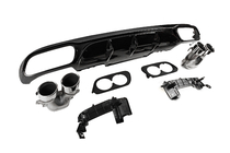 Mercedes E-class W213 2016-2023 Difusor trasero con salidas de escape E53-Design (para AMG/AMG-Line) foto 4