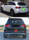 Mercedes GLC X253 2015-2022 Difusor trasero con salidas Black (Diseño AMG63) foto 3