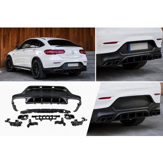 Difusor trasero con salidas Black (Diseño AMG63) Mercedes GLC coupe C253 2016-2023 foto 1
