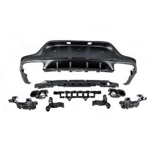 Difusor trasero con salidas Black (Diseño AMG63) Mercedes GLC coupe C253 2016-2023 foto 4
