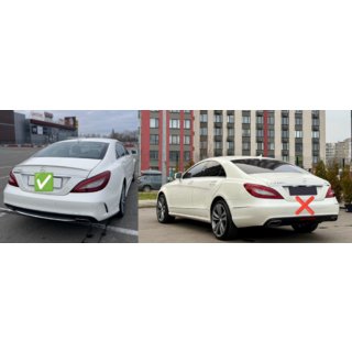Difusor trasero con colas de escape Black (2015-2018, diseño CLS63) foto 3