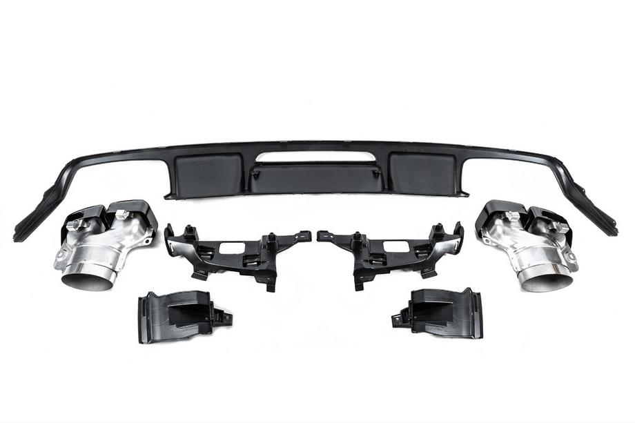 Mercedes CLS C218 2011-2018 Difusor trasero con colas de escape Black (2015-2018, diseño CLS63) Foto 6