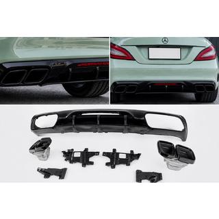 Difusor trasero con colas de escape Black (2015-2018, Diseño GT63)