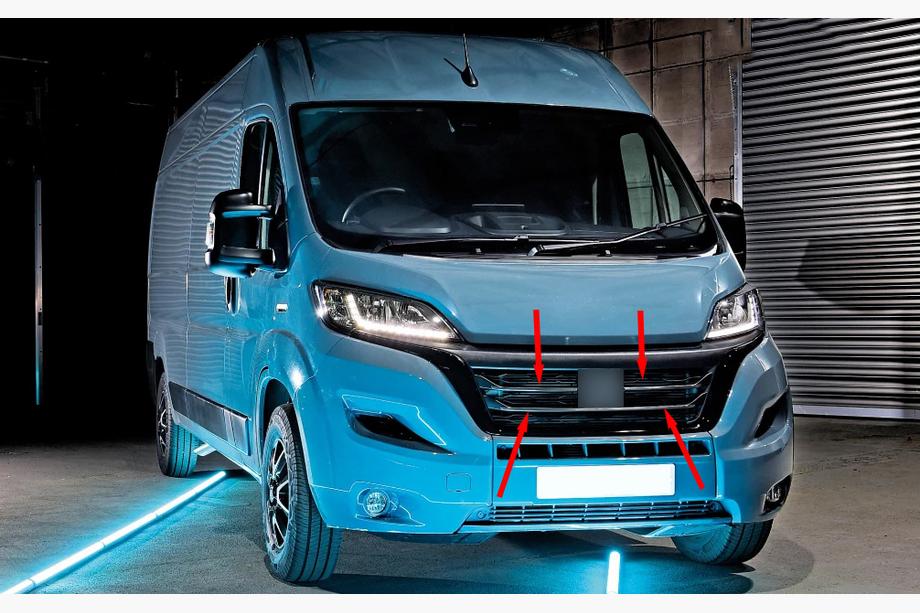 Opel Movano 2021- Cubiertas de parrilla cromadas (3 uds, acero inoxidable) Foto 1