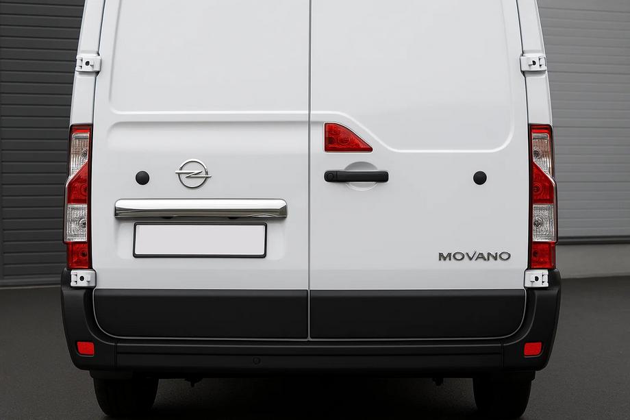 Opel Movano 2021- Moldura cromada sobre la matrícula (acero inoxidable) Image