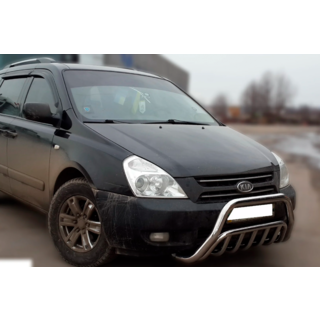 Defensa Delantera WT002 (2006-2013, Acero Inoxidable) Kia Carnival 2002-2013 foto 2