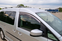 Volkswagen Caddy 2010-2015 Deflectores de ventana con moldura cromada Niken Luxury (2 uds) foto 1