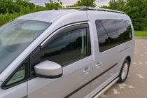 Volkswagen Caddy 2015-2020 Deflectores de ventana con moldura cromada Niken Luxury (2 uds) foto 4