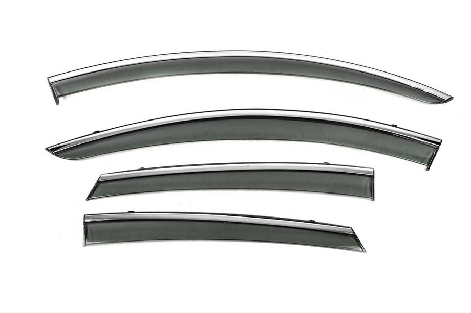 Ford Fusion 2012-2020 Deflectores de Ventana con Moldura Cromada Niken Luxury (SD, 4 uds) Image