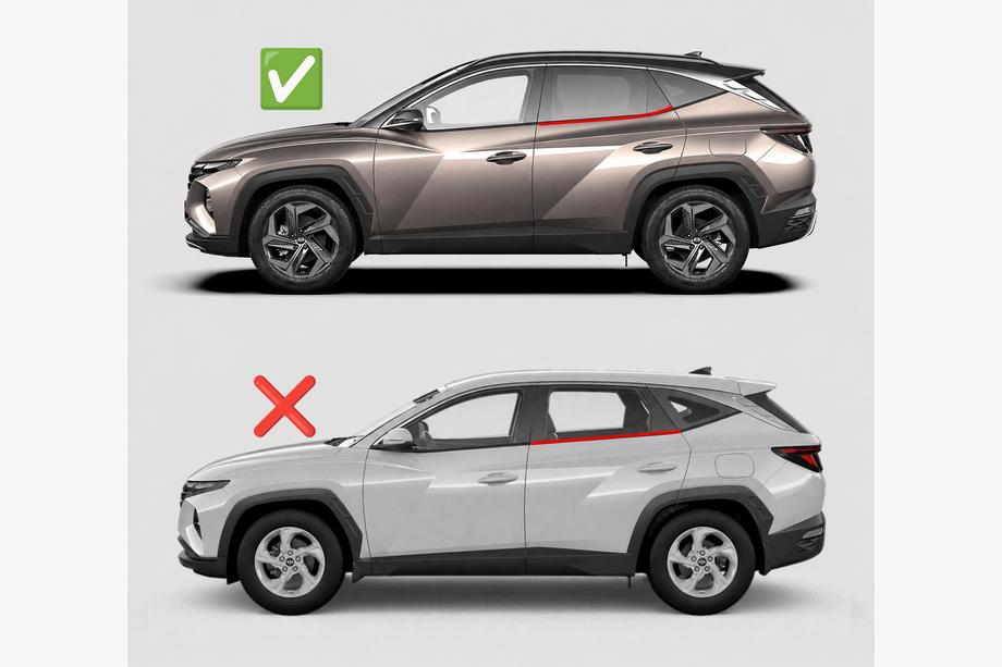 Hyundai Tucson NX4 2021- Deflectores de Ventana con Moldura Cromada Niken Luxury (4 uds) Foto 8