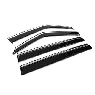 Deflectores de Ventana con Moldura Cromada Niken Luxury (4 uds) Infiniti QX80 2013-2024 foto 3