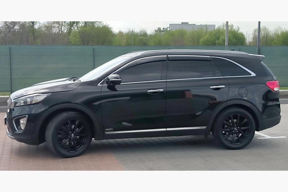 Kia Sorento III UM 2014-2020 Deflectores de Ventana con Moldura Cromada Niken Luxury (4 uds) Foto 4