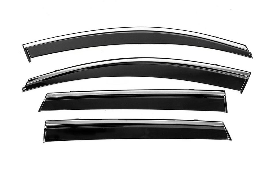 Kia Sorento III UM 2014-2020 Deflectores de Ventana con Moldura Cromada Niken Luxury (4 uds) Foto 2