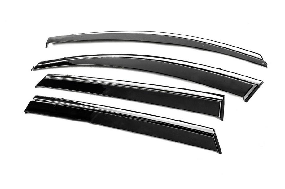 Kia Sorento III UM 2014-2020 Deflectores de Ventana con Moldura Cromada Niken Luxury (4 uds) Foto 5