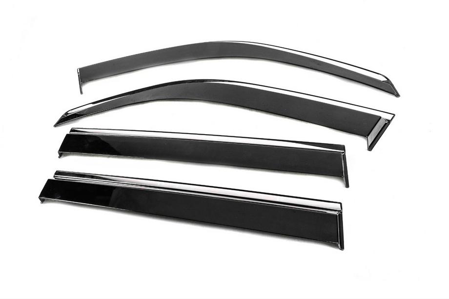 Toyota Land Cruiser 100 1998-2007 Deflectores de Ventana con Moldura Cromada Niken Luxury (4 uds) Foto 2