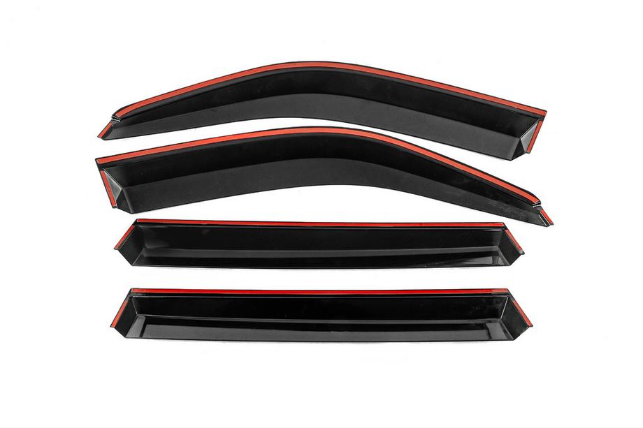 Toyota Land Cruiser 100 1998-2007 Deflectores de Ventana con Moldura Cromada Niken Luxury (4 uds) Foto 3