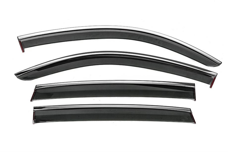 Mercedes EQC 2019-2023 Deflectores de Ventana con Moldura Cromada Niken Luxury (4 uds) Image