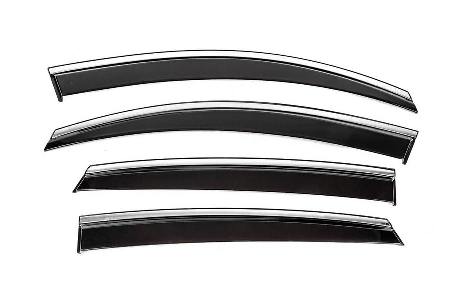Mercedes GLC coupe C253 2016-2023 Deflectores de Ventana con Moldura Cromada Niken Luxury (4 uds) Foto 1