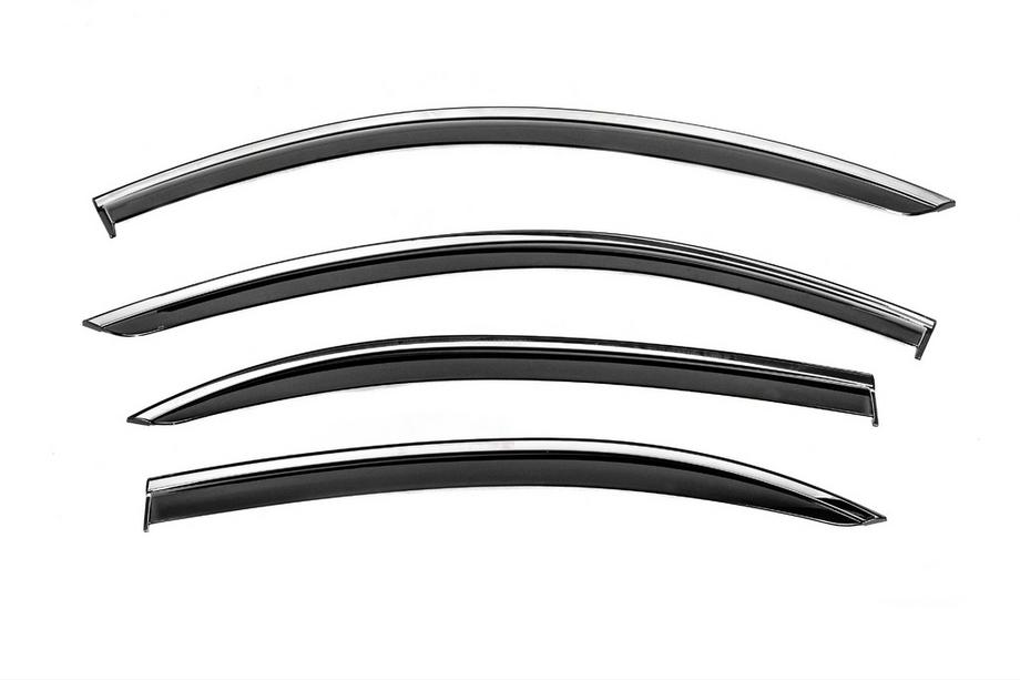 Mercedes S-class W221 2005-2013 Deflectores de Ventana con Moldura Cromada Niken Luxury (Largo, 4 uds) Foto 1