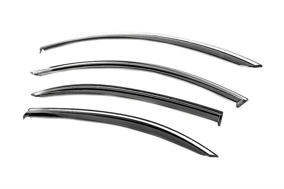 Mercedes S-class W221 2005-2013 Deflectores de Ventana con Moldura Cromada Niken Luxury (Largo, 4 uds) Foto 2
