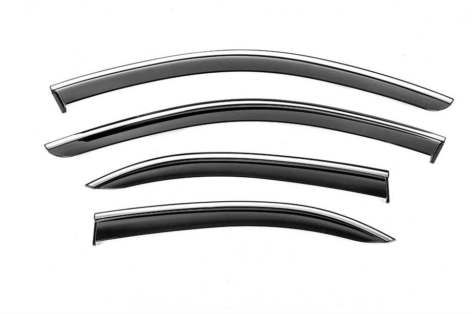 Mercedes C-class W204 2007-2015 Deflectores de Ventana con Moldura Cromada Niken Luxury (SD, 4 uds) Image