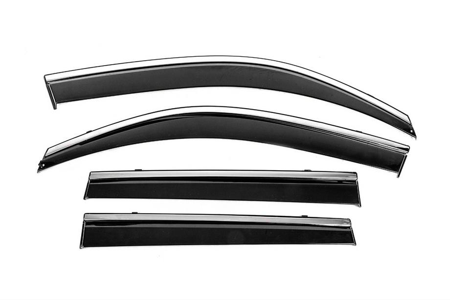 Nissan X-trail T31 2007-2014 Deflectores de Ventana con Moldura Cromada Niken Luxury (4 uds) Foto 1