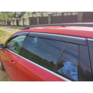 Deflectores de Ventana con Moldura Cromada Niken Luxury (SW, 4 uds) Skoda Octavia III A7 2013-2019 foto 2