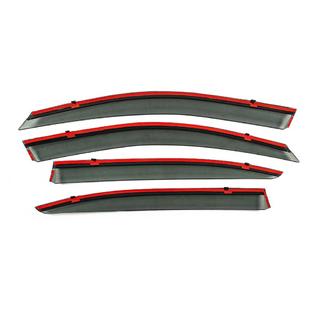 Deflectores de Ventana con Moldura Cromada Niken Luxury (SD, 4 uds) Skoda Octavia II A5 2006-2010 foto 4