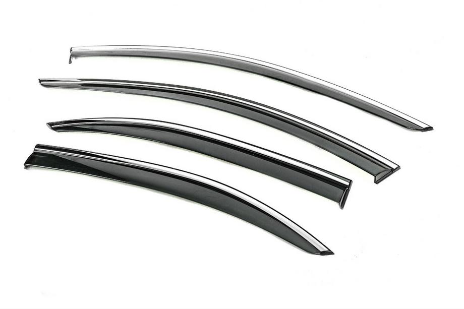 Skoda Rapid 2012-2019 Deflectores de Ventana con Moldura Cromada Niken Luxury (4 uds) Foto 4