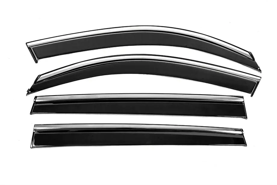 Skoda Kodiaq 2016-2023 Deflectores de Ventana con Moldura Cromada Niken Luxury (4 uds) Image