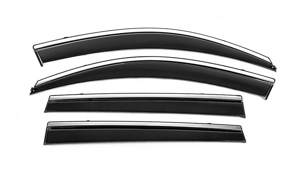 Toyota Rav 4 2006-2013 Deflectores de Ventana con Moldura Cromada Niken Luxury (4 uds, Largo) Image
