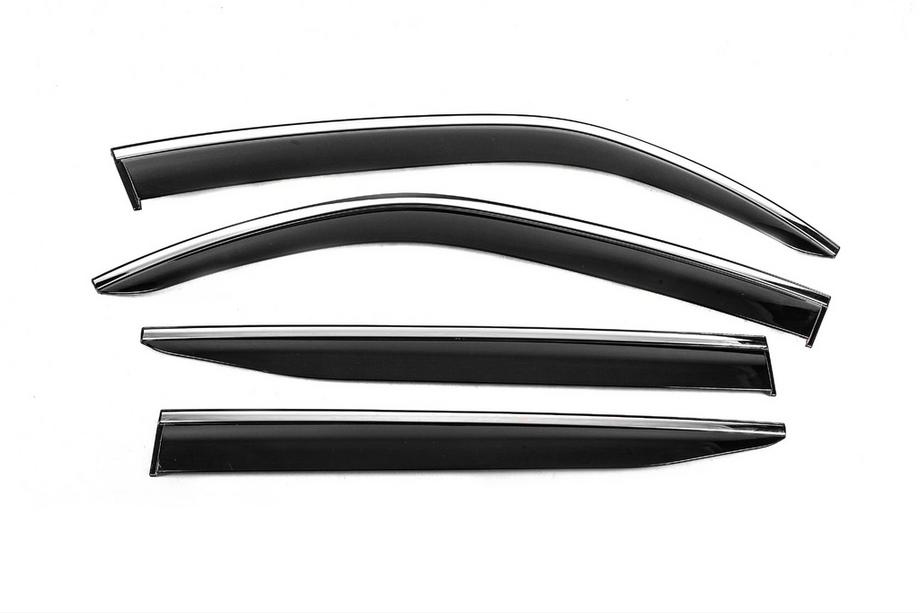 Toyota Land Cruiser 300 2021- Deflectores de Ventana con Moldura Cromada Niken Luxury (4 uds) Foto 1