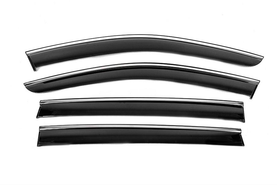 Volkswagen ID.6 2021- Deflectores de Ventana con Moldura Cromada Niken Luxury (4 uds) Foto 2