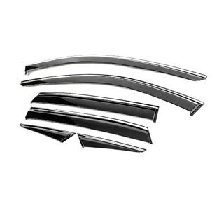 Deflectores de ventana con moldura cromada Niken Luxury (6 uds) Nissan Qashqai 2021- foto 2