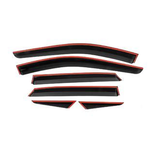 Deflectores de ventana con moldura cromada Niken Luxury (6 uds) Nissan Qashqai 2021- foto 3