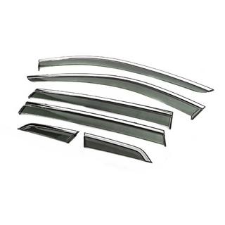 Deflectores de ventana con moldura cromada Niken Luxury (6 uds) foto 4