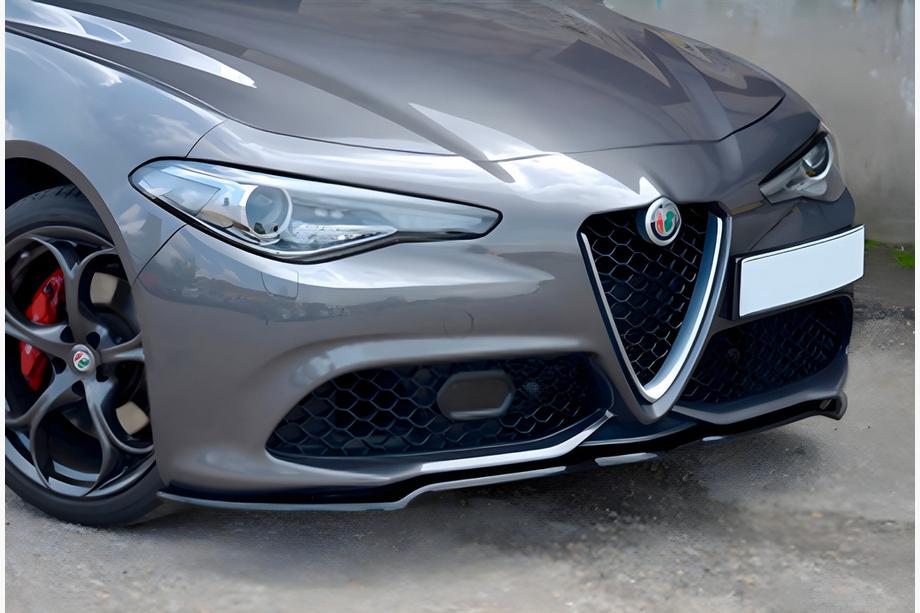 Alfa Romeo Giulia 2016-2022 Lip delantero DPT (2016-2019, Negro Brillante) Foto 1