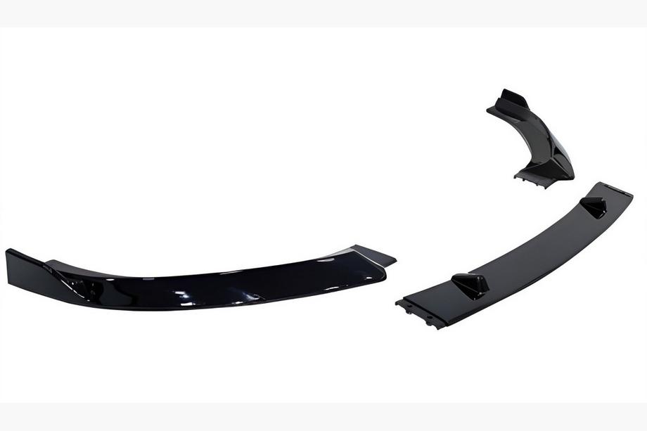 Audi A3 2012-2020 Splitter delantero DPT V-1 (Negro Brillante, 3 piezas) Foto 1