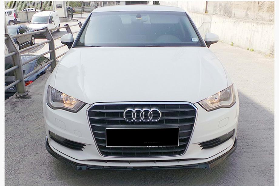 Audi A3 2012-2020 Lip spoiler delantero DPT V-3 (Sedán/HB, negro brillo) Foto 4