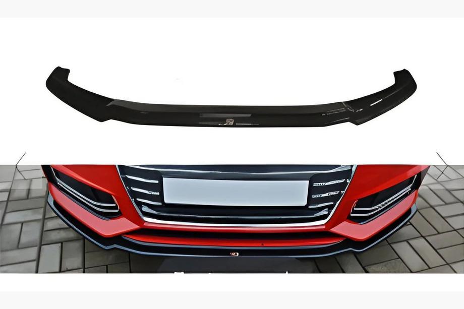 Audi A4 B9 2015-2024 Lip delantero DPT V-1 (para S-Line, 2015-2019, negro brillo) Foto 2