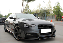 Audi A5 2007-2015 Lip Frontal DPT (para S-Line, 2011-2015, Negro Brillante) foto 1