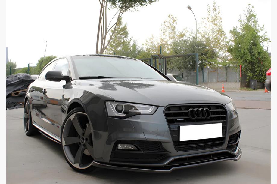 Audi A5 2007-2015 Lip Frontal DPT (para S-Line, 2011-2015, Negro Brillante) Image