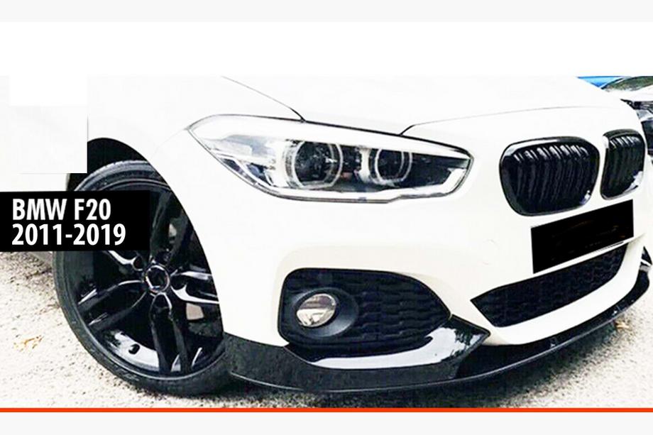 BMW 1 Series F20/F21 2011-2019 Splitter delantero DPT V-2 (para M Performance, negro brillo, 4 pzs) Foto 1