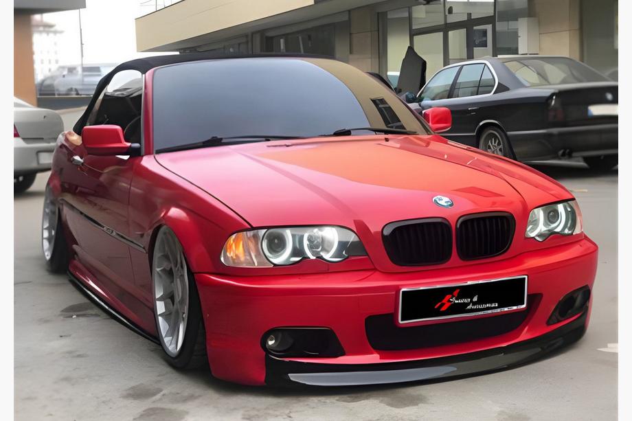 BMW 3 Series E46 1998-2006 Lip delantero DPT V-2 (Para M Sport, Negro Brillante) Foto 2